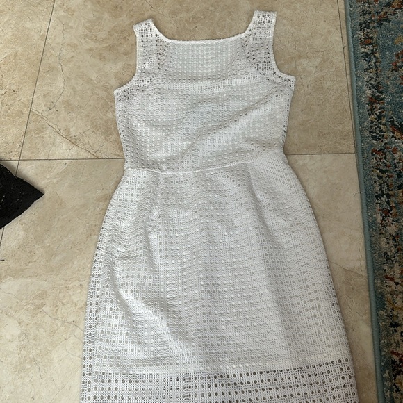 NWOT Aqua White Lace Dress with Lining - Picture 3 of 4